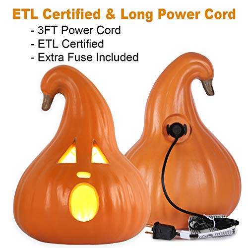 12" Shatterproof Waterproof Fake Pumpkin Halloween Decorations W252586