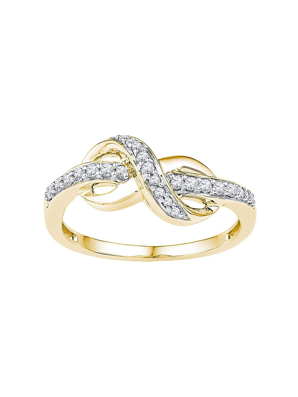 10kt Yellow Gold Diamond Knot Ring B442