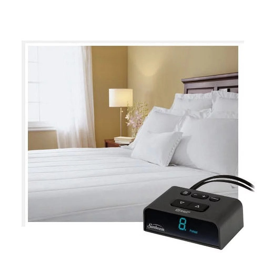 White Full Heated Mattress Pad L899122