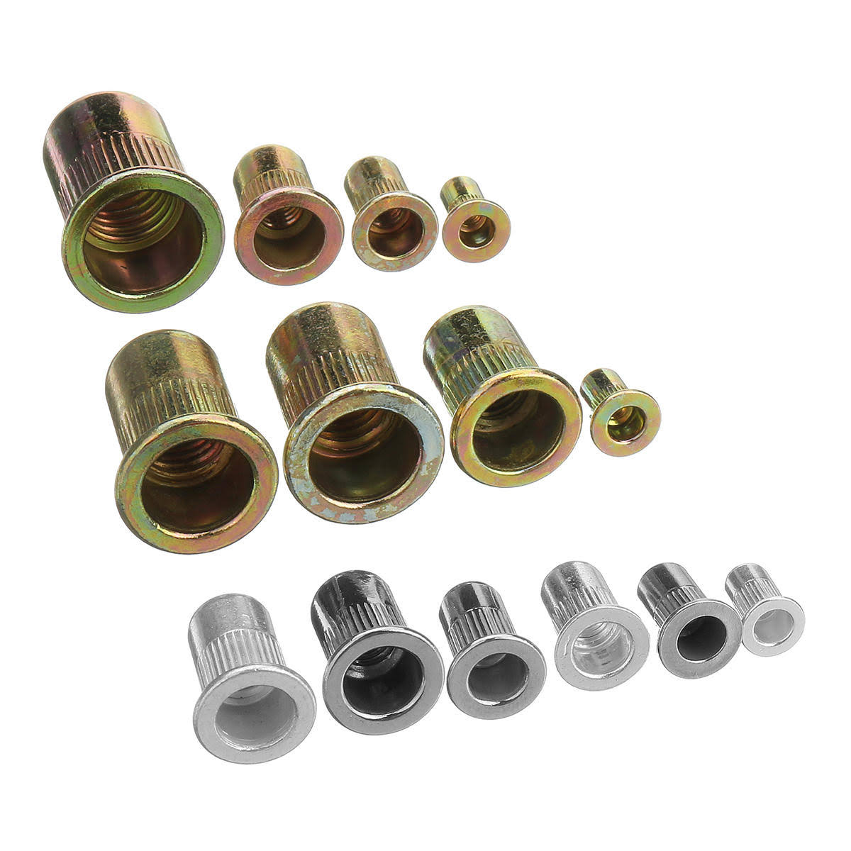 1200pcs M3 M4 M5 M6 M8 M10 M12 Stainless Steel Rivet Nut Tool Kit F1837
