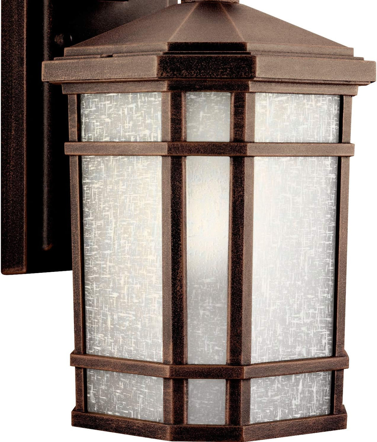 10.75 1 Light Outdoor Wall Light with Etched Linen Glass Y706852