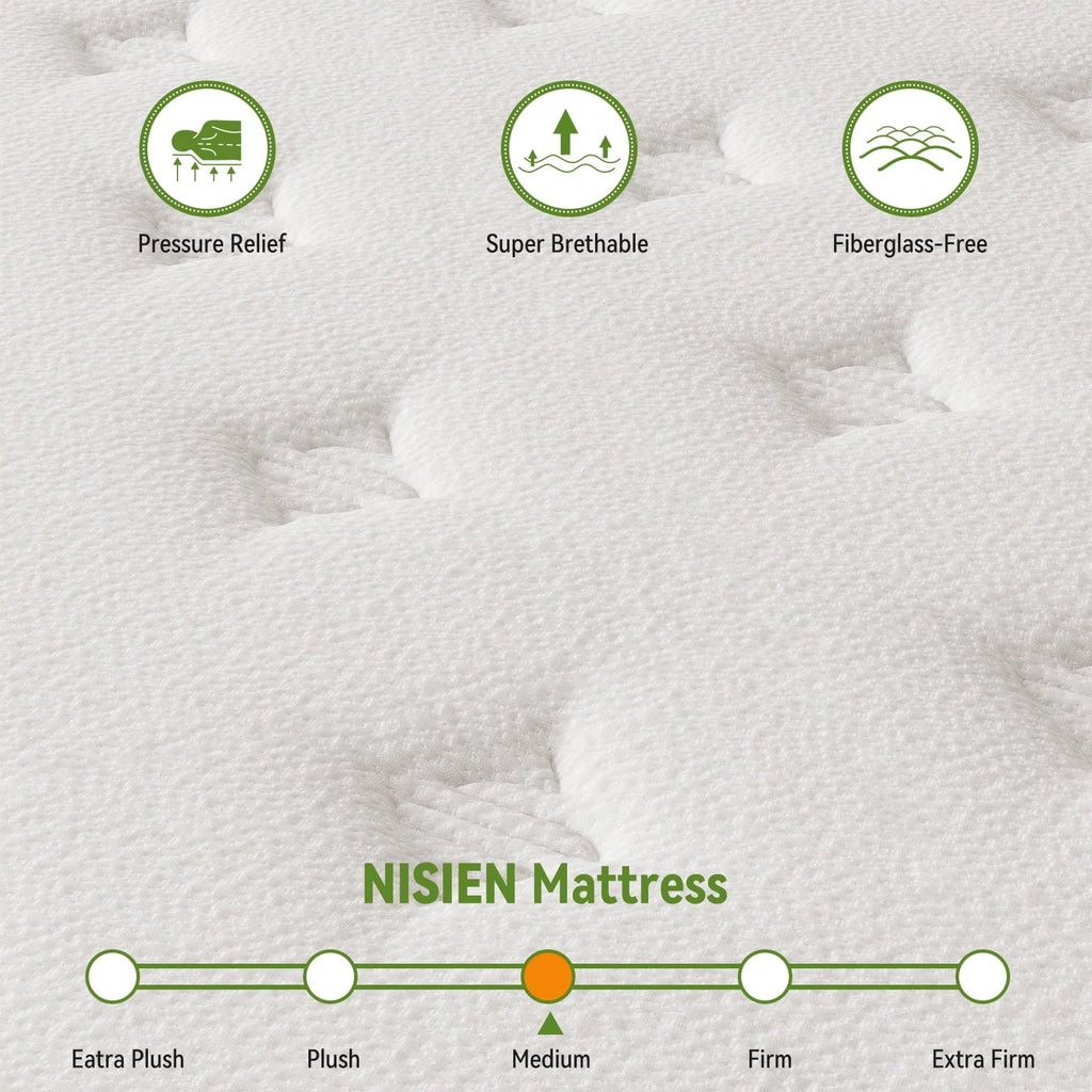 Queen 10 Inch Hybrid Memory Foam Mattress K10310