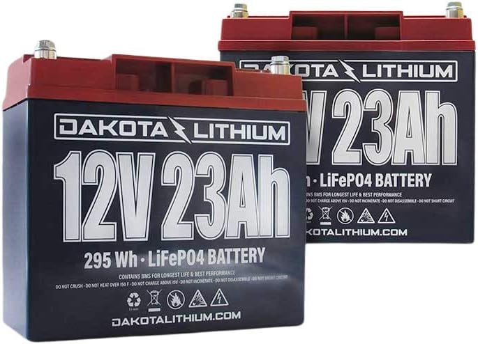 12V 46AH LiFePO4 Deep Cycle Battery 2 Pack J336257
