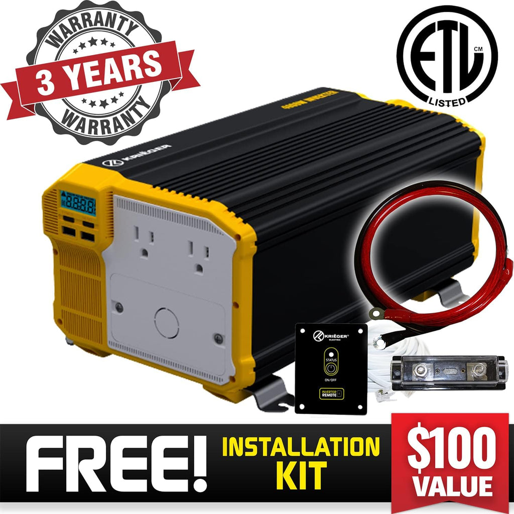2000 Watts 12V to 110V Modified Sine Wave Power Inverter X11549