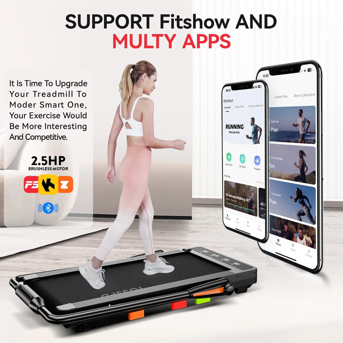 2 in 1 Folding Treadmill Walking Pad W27082