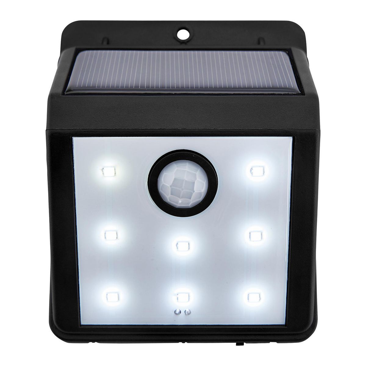 115 Lumen Wall-Mount Solar Security Light, Black C53318