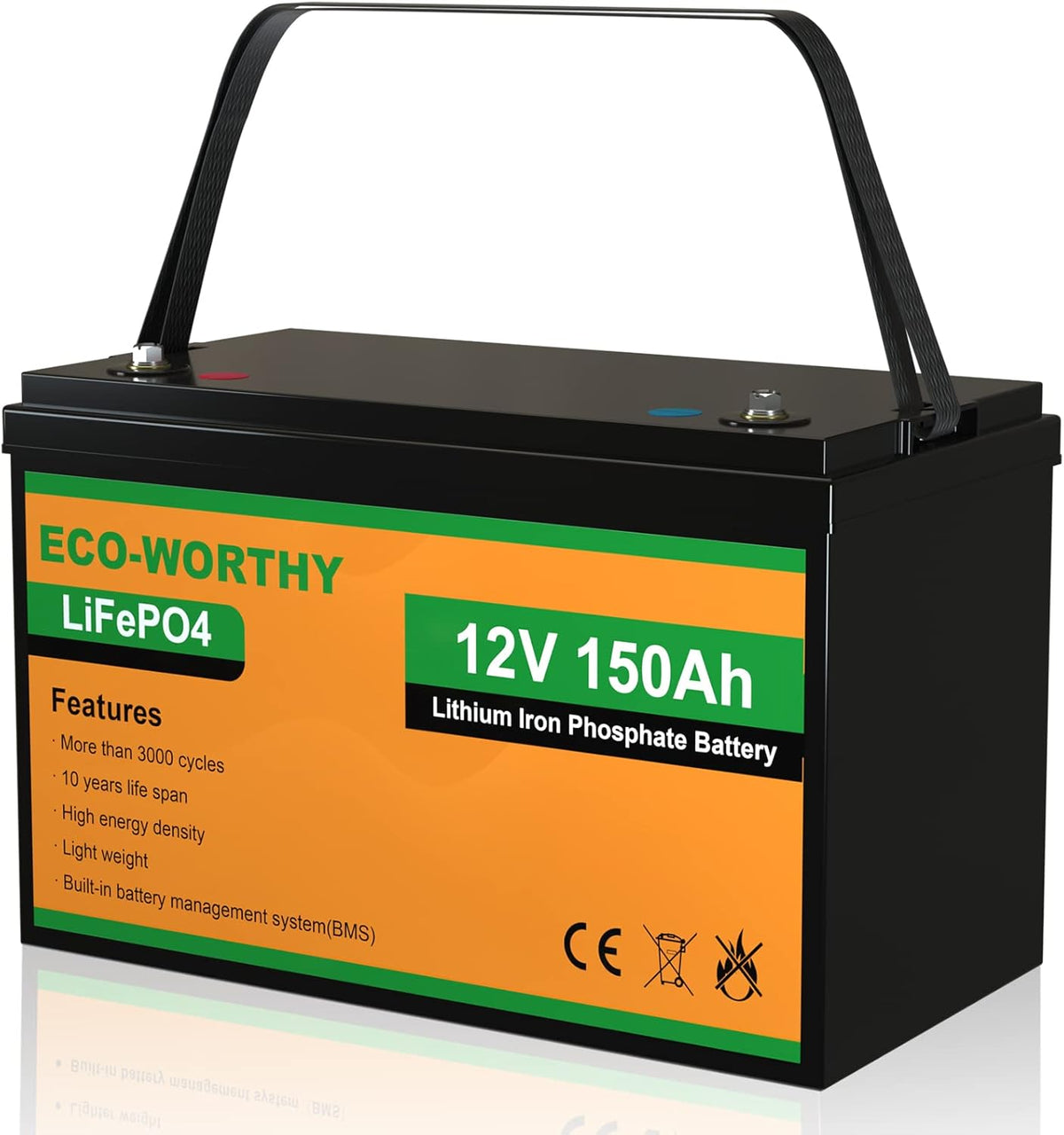 12V 150AH Lithium Battery Rechargeable LiFePO4 Deep Cycle Battery with BMS K452890