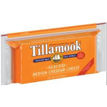 Sliced Medium Cheddar Cheese, 2 Pound - 12 per CASE S690477