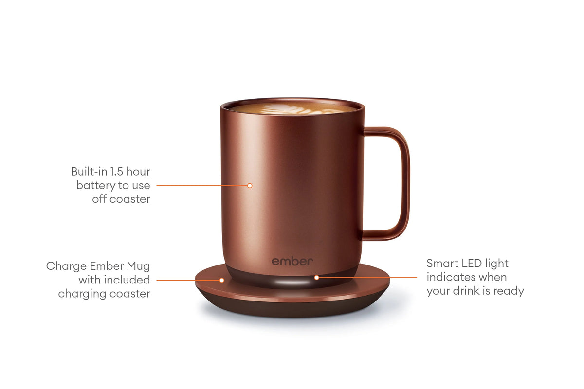 10 oz Copper Temperature Control Smart Mug O592