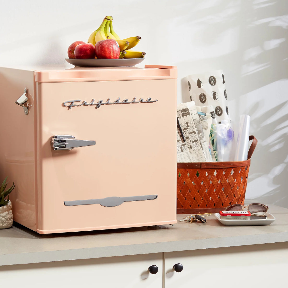 1.6 Cu ft. Retro Compact Refrigerator with Side Bottle Opener H453