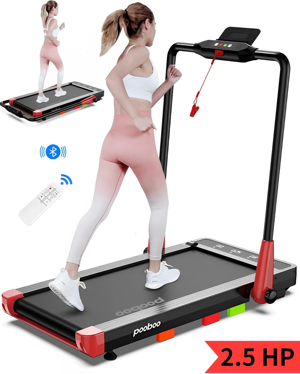 2 in 1 Folding Treadmill Walking Pad W27082