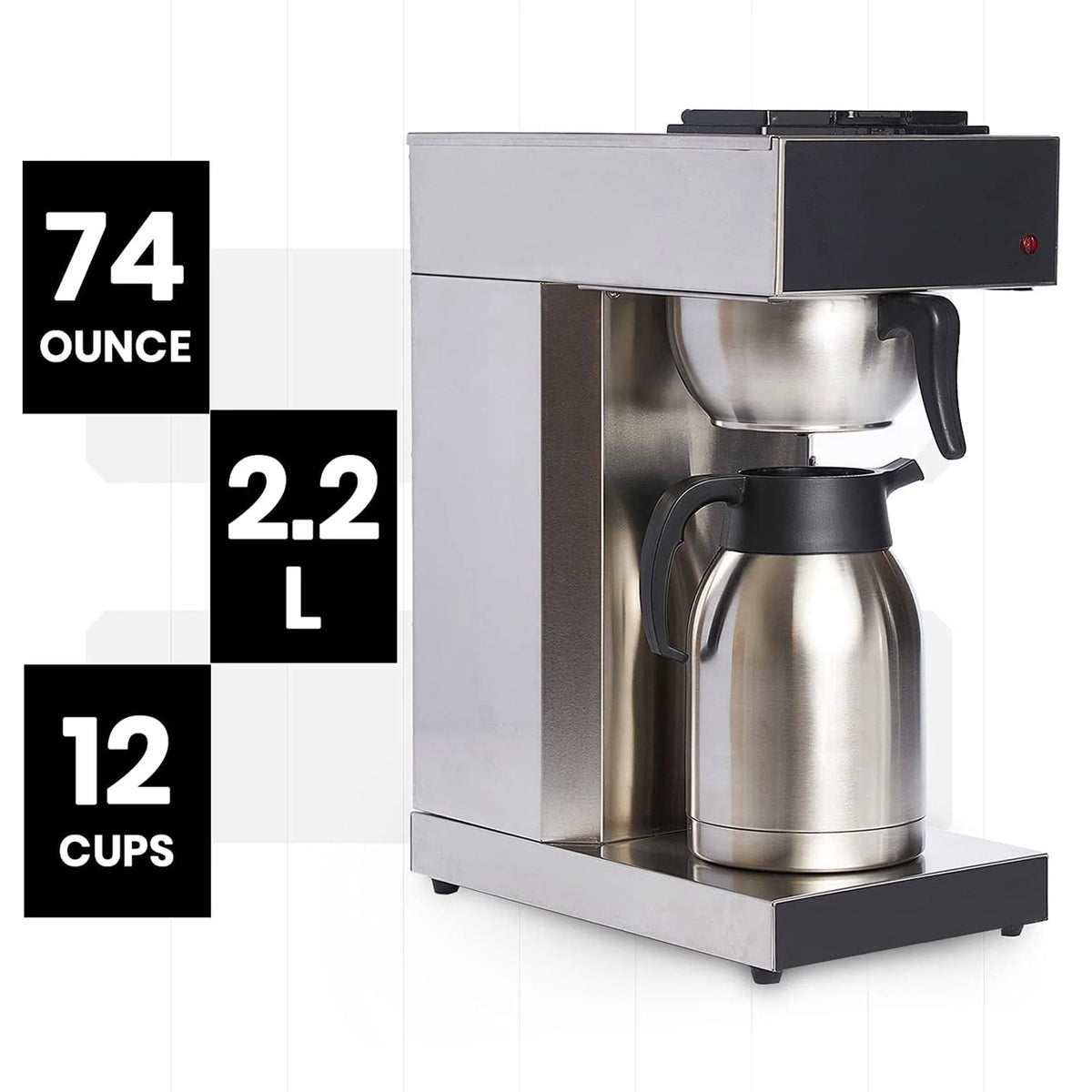 12 Cup Stainless Steel Pour Over Coffee Maker Y30162