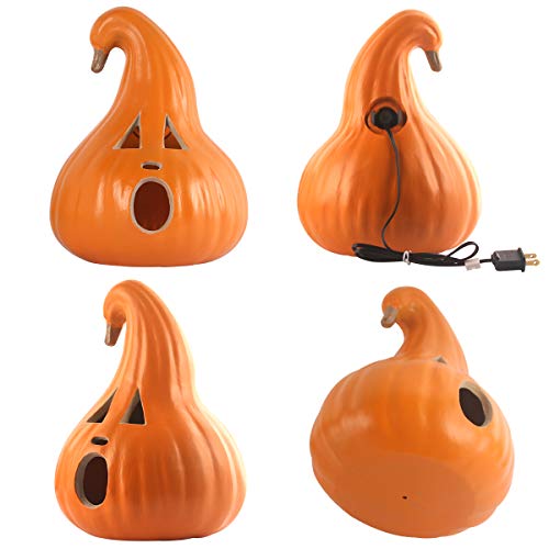 12" Shatterproof Waterproof Fake Pumpkin Halloween Decorations W252586