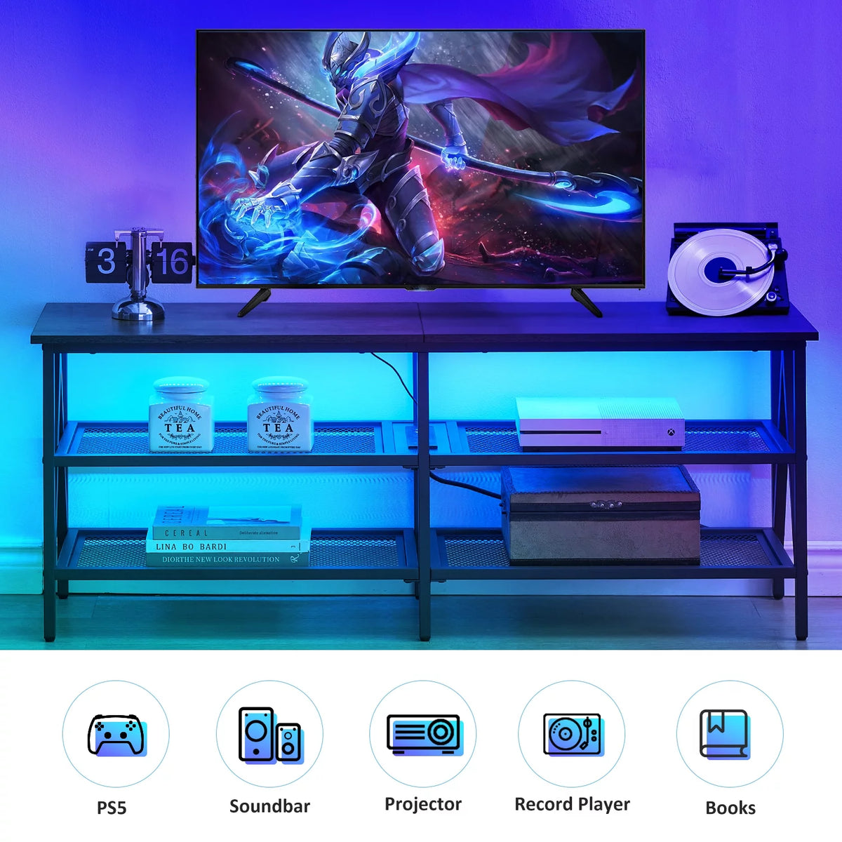 Black 55 inch TV Stand G3122