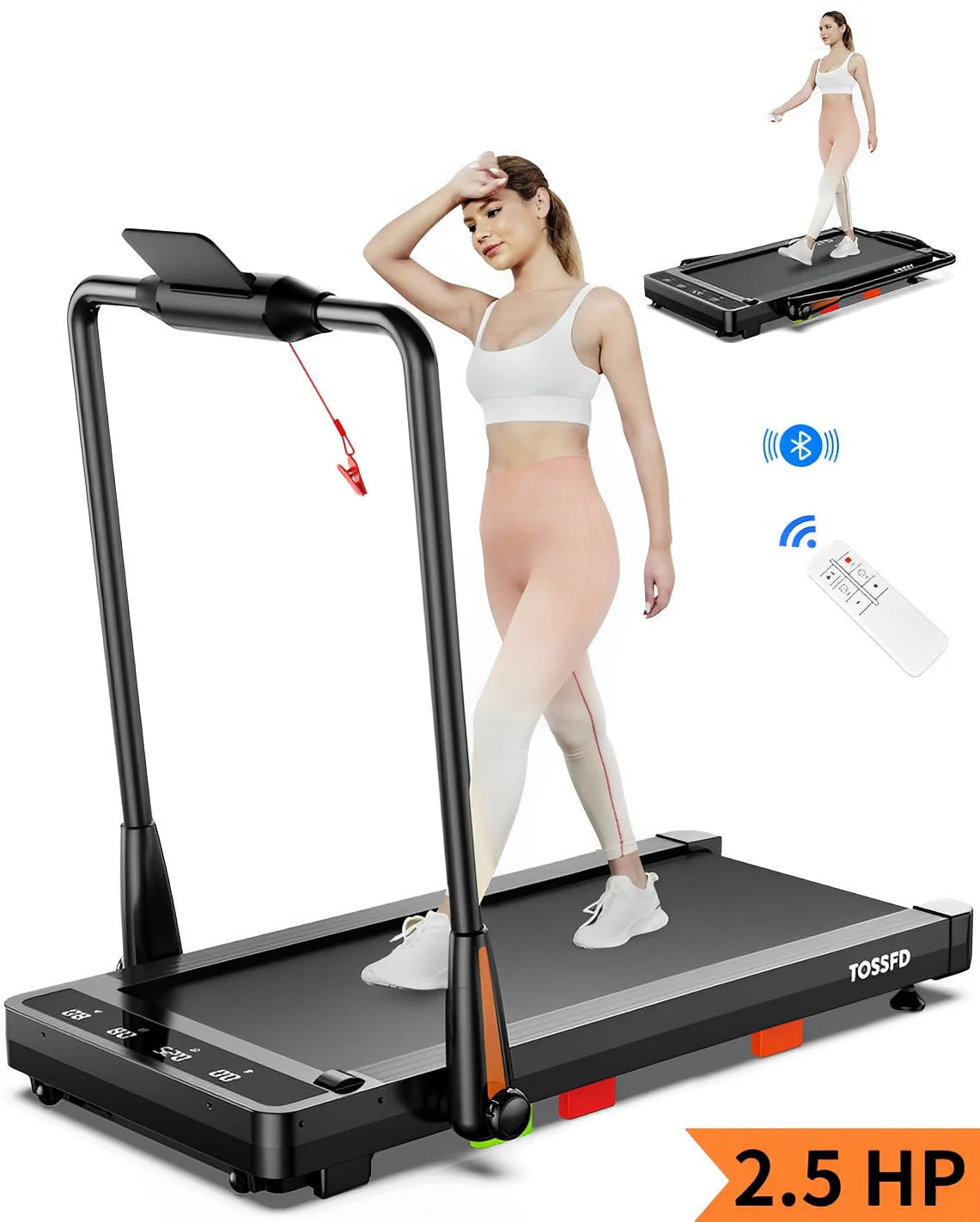 2 in 1 Folding Treadmill Walking Pad W27082