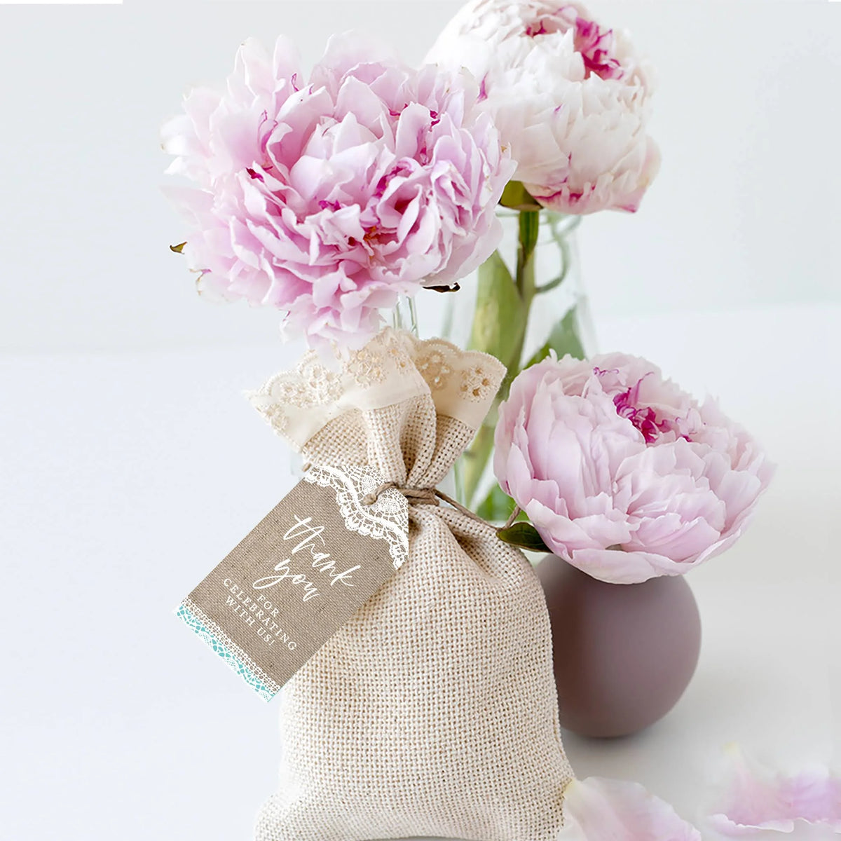 100-Pk Burlap Cardstock Gift Tags A69448