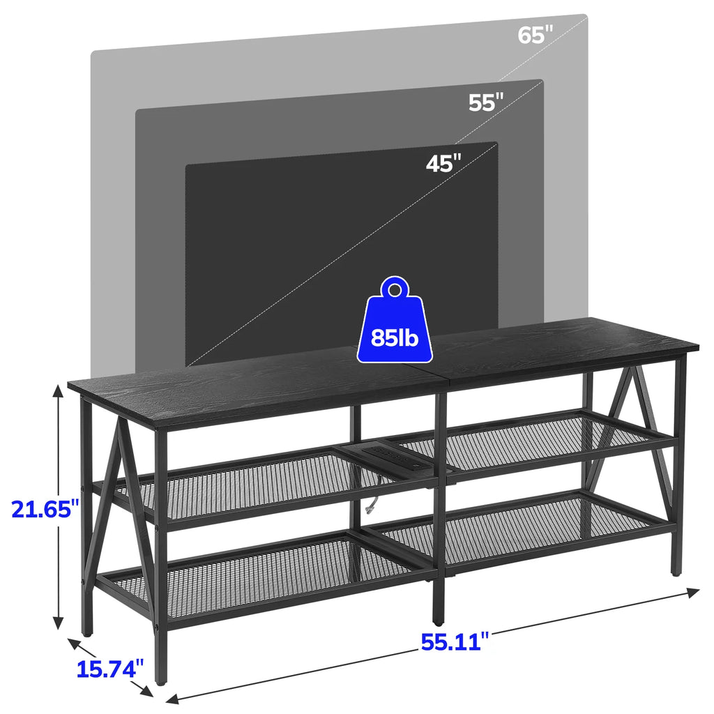 Black 55 inch TV Stand G3122