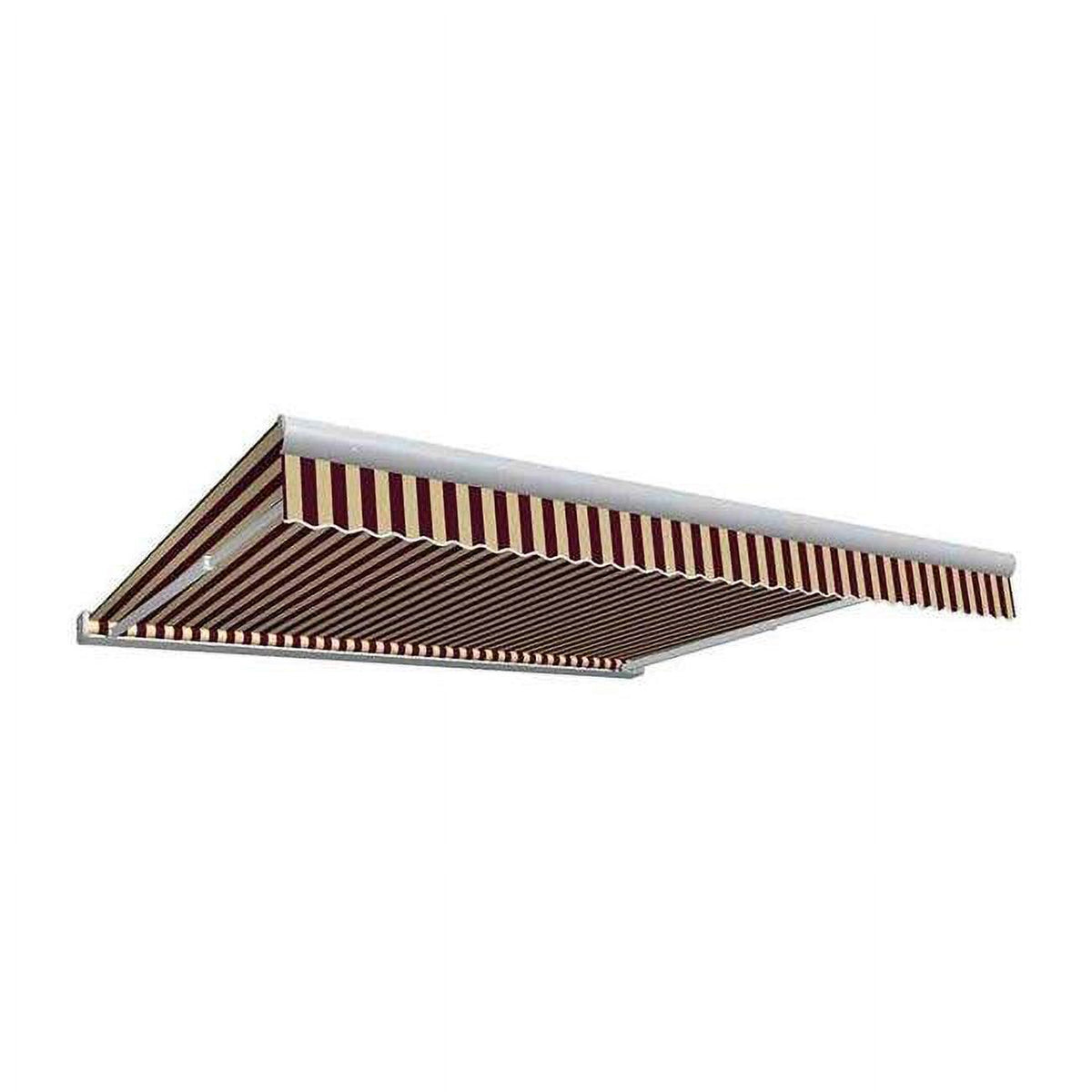10 ft. Burgundy & Tan Retractable Awning L2103