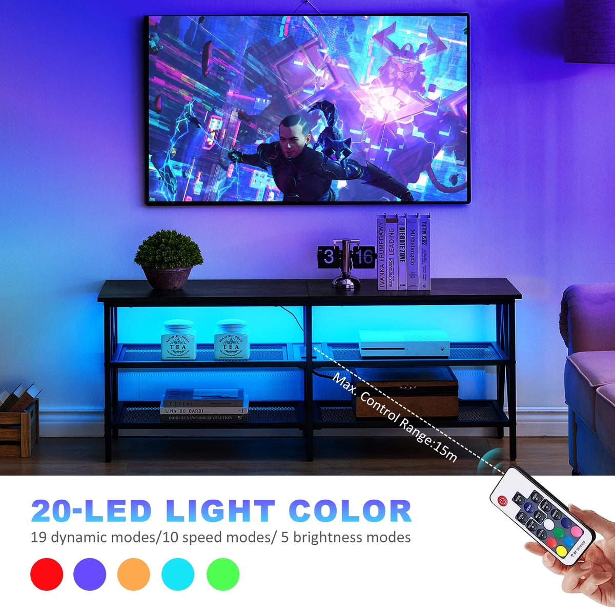 Black 55 inch TV Stand G3122